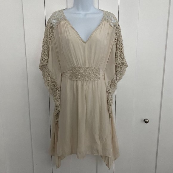Calypso St. Barth Dresses & Skirts - Calypso St. Barth Silk & Lace Crochet Boho Dress